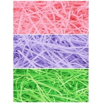 Easter Basket Grass Filler Assorted 3 Pack Pastel Colors Purple Pink Green 4.5 Ounces
