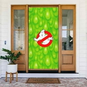 Logo Ghostbusters Movie Door Cover Decorated Banner Tapestry Home Decoration Holiday Party Supplies Door Banner Porch Sign Banner 72.8 x 35.4 Inch