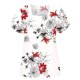 thumbnail image 2 of Fiudx Liquidación de Ofertas Flash Moda Mujer Verano Casual Tops Cuello Alto Estampado Manga Corta -, 2 of 5