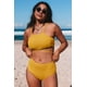 thumbnail image 3 of ABPHQTO Bañador de bikini con espalda atada en la cintura alta naranja para mujer, 3 of 5