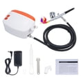thumbnail image 1 of Graflsoa White 3-Stage Pressure Control Airbrush Compressor Kit - 35 PSI Max, 12L/min Output, Ultra-Quiet Operation, Compact & Portable with Integrated Spray Tool Holder for Model Making, Cake, 1 of 6