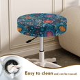 thumbnail image 4 of Psesaysky Colorful Floral Round Stool Covers, 2 Pack Polyester Elastic Stretch Covers for Home Bar Counter Round Seats, 4 of 6