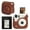Brown, variant on Caiyoule Clear Case for Fujifilm Instax Mini SE Camera Protective Case with Back Photo Storage Pocket, Selfie Mirror, Adjustable Shoulder Strap