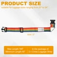 thumbnail image 2 of Uxcell Cross Luggage Straps with Quick-Release Buckle ID Card Adjustable Suitcase Belt Rainbow, 2 of 6