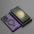 thumbnail image 6 of Magnetic Case for Samsung Galaxy S24 Ultra Heavy Duty Rugged Dual-Layer Protection, [Compatible with MagSafe] Ring Holder Kickstand Shockproof Matte Scratch Armor Back Cover, Purple, 6 of 6
