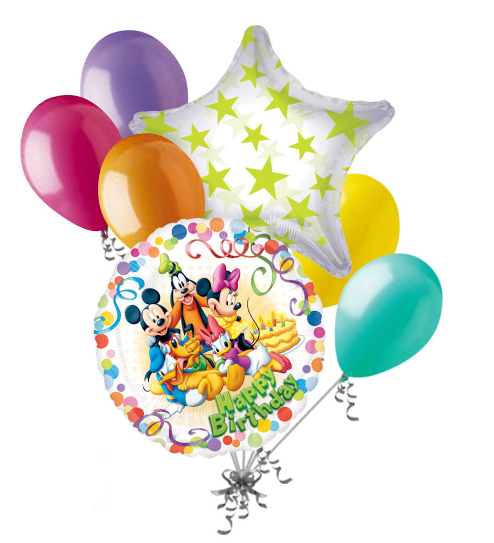 7 pc Toy Story Gang Happy Birthday Balloon Bouquet Party Decoration Disney 