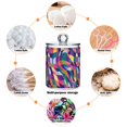 thumbnail image 6 of Yayeee 4 Pack Qtip Holder Bathroom Cotton Swab Canister with Lid Clear Dispenser Set, Colorful Wavy Pattern, 6 of 6