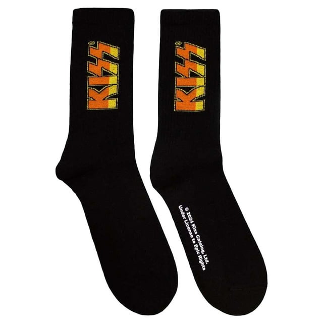Kiss Adult Classic Logo Terrycloth Ankle Socks
