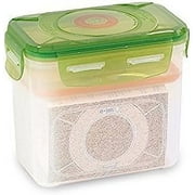 E-Jen Premium Kimchi, Sauerkraut Probiotic Fermentation Container with Inner Vacuum Lid (Earthenware Green, 0.45 gal/ 1.7L)