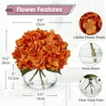 thumbnail image 4 of Briful Artificial Hydrangea Flowers in Glass Vase with Faux Water Fall Orange Silk Fake Flowers Floral Arrangement Table Centerpieces Home Decor, 4 of 6