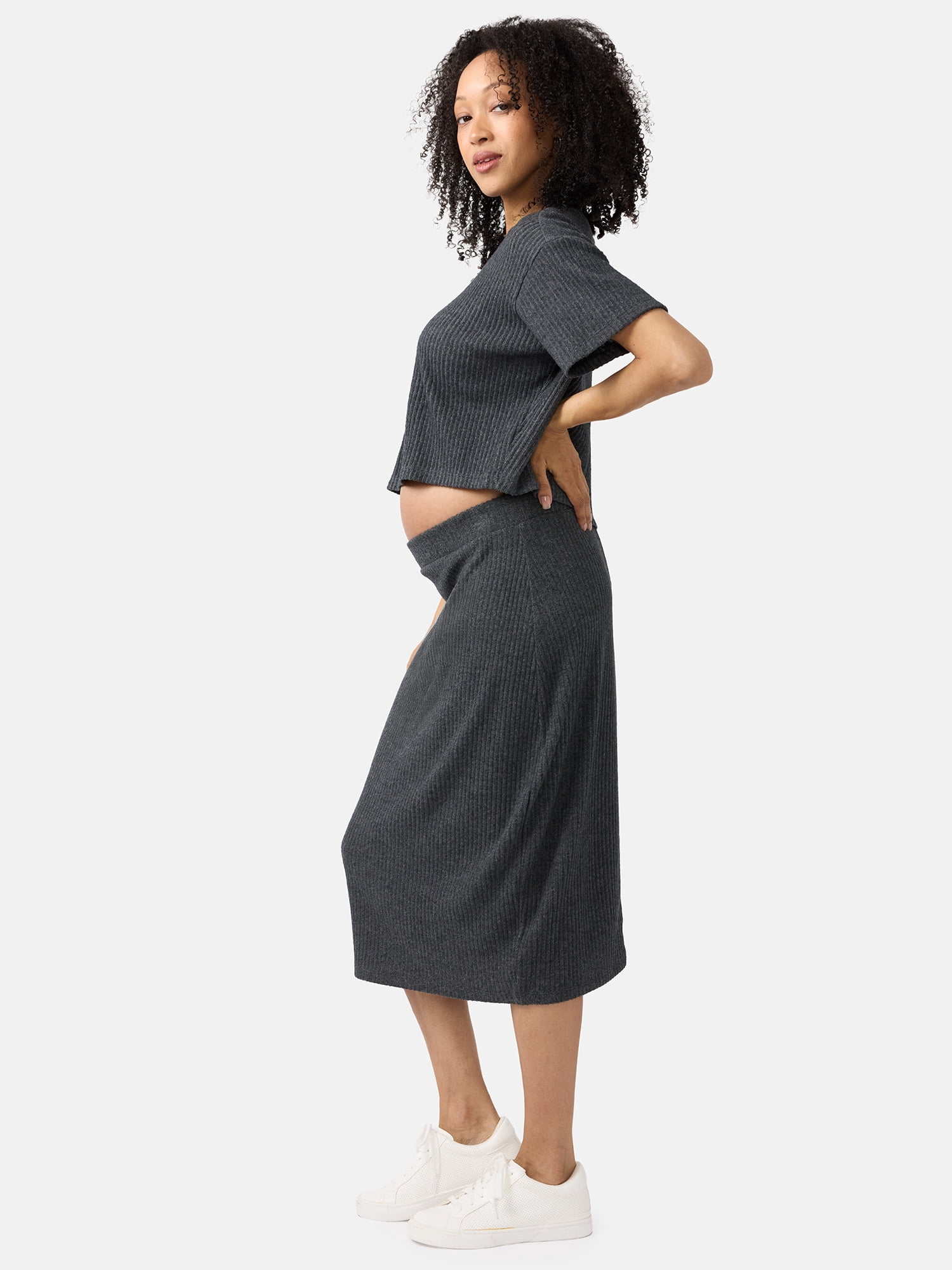 Ingrid & Isabel For Every Belly Maternity Cozy Rib Skirt