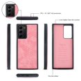 thumbnail image 6 of Samsung Galaxy Note20 Wallet Detachable Case, Dteck [Woven Pattern] Zipper Purse Phone Case Multi-functional Folio Flip Leather Removable Magnetic Back Cover For Samsung Galaxy Note20 5G, Pink, 6 of 12
