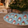 thumbnail image 5 of Xecao Snowflake Christmas gnome Pattern Christmas Tree Skirt Round Xmas Tree Mat Base Cover for Holiday Home Decorations-36", 5 of 6