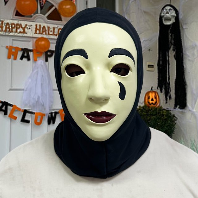Máscara de disfraz de lágrima, máscara de Mardi Gras de cabeza completa, máscara de fiesta de terror para fiesta de festival