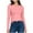 Pink, variant on Otntypg Women's Long Sleeve Shirts Fall Tight Fitted Tops Crewneck Underscrubs Tee Lightweight Basic Solid Color Thermal Undershirts Wine S