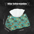 thumbnail image 6 of Lsque Cute Animals Printed Long Tissue Box Cover Holder, Facial Paper Organizer Dispenser,Triangle with Bottom Belt, PVC Leather Decorative Organizer, 6 of 9