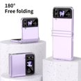 thumbnail image 6 of MonsDirect for 6.7 inch Samsung Galaxy Z Flip 3 5G 2021 Case, Hinge Protection Hard PC Back Shell Anti-Drop Slim Shockproof Full Coverage with Independent Lens Circle for Galaxy Z Flip 3, Clear, 6 of 7