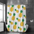 thumbnail image 2 of FREEAMG Bath Curtains Shower Curtain Pineapple Fresh Bathroom Waterproof Machine Washable Fabric Decor Shower Curtains for Bathroom, 66x72in, 2 of 6