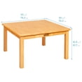 thumbnail image 2 of ECR4Kids 30in x 30in Square Hardwood Table with 16in Legs and Two 8in Chairs, Honey, 1, 2 of 9