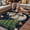 Blue, variant on Black Christmas Outdoor Rug for Patio/Deck/Porch, Non-Slip Large Area Rug 5 x 7 Ft, Xmas Tree Gingerbread Snowman Winter Indoor Outdoor Rugs Washable Area Rugs, Reversible Camping Rug Carpet Runner