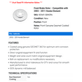 thumbnail image 2 of Front Brake Rotor - Compatible with 2003 - 2011 Honda Element 2004 2005 2006 2007 2008 2009 2010, 2 of 2