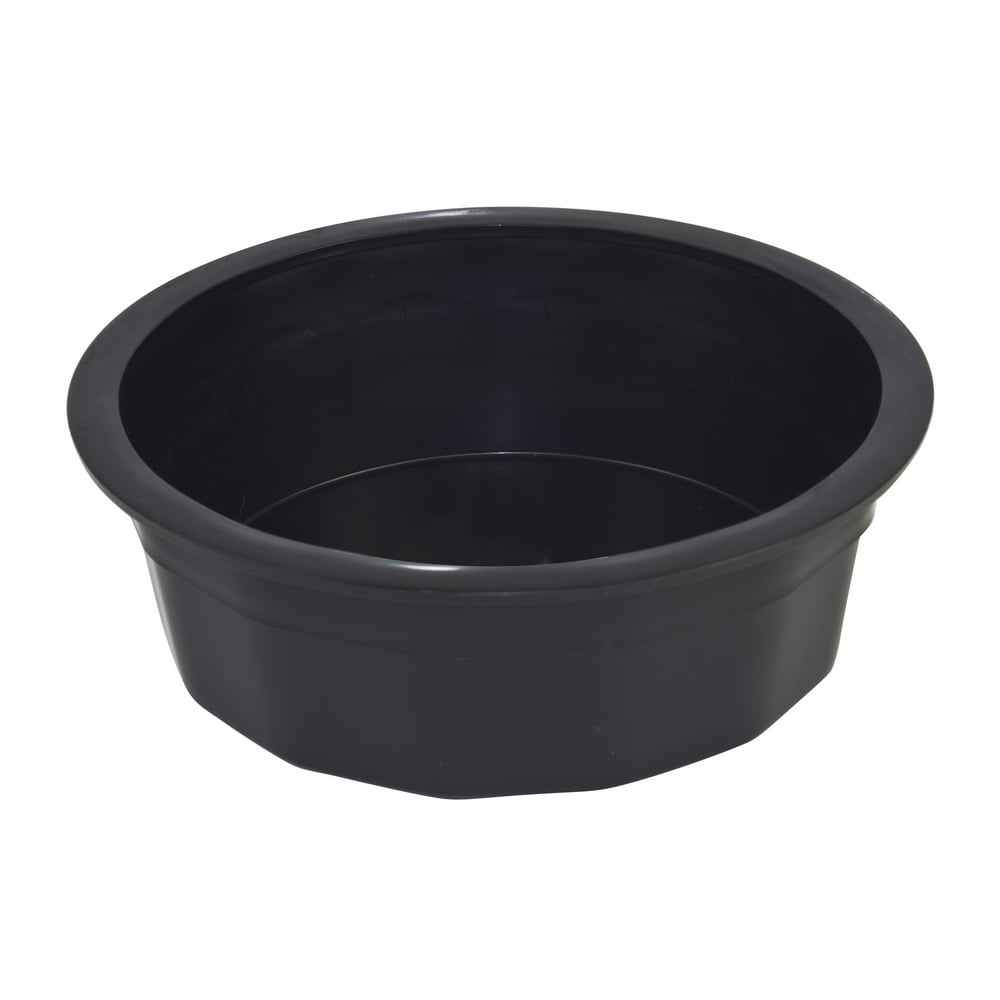 Vibrant Life 2.5 Cup Plastic Water and Feed Bowl for Pets, Black