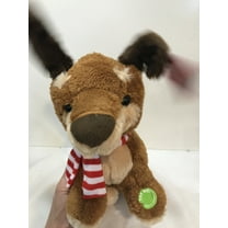 Animated Plush Flapping Ear & Light Up Puppy Plays Jingle Bells Deck The Halls & We Wish You A Merry Christmas