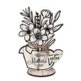 thumbnail image 1 of Mother's Day Card Gift for Mom Birthday Card Wood Flower Bouquet Card DIY, 1 of 9