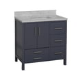 thumbnail image 6 of California 36" Bathroom Vanity with Marine Gray Cabinet and Carrara Marble Top, 6 of 6