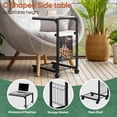 thumbnail image 3 of C Table with Wheels, Height Adjustable C Shaped End Table for Sofa & Bed, Movable Side Table for Laptop, Snacks & Books, MDF & Metal Frame with Storage Basket, 21"-33.4" Height Range, Easy Assembly, 3 of 8