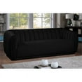 thumbnail image 2 of Meridian Furniture Dixie Black Velvet Sofa, 2 of 9