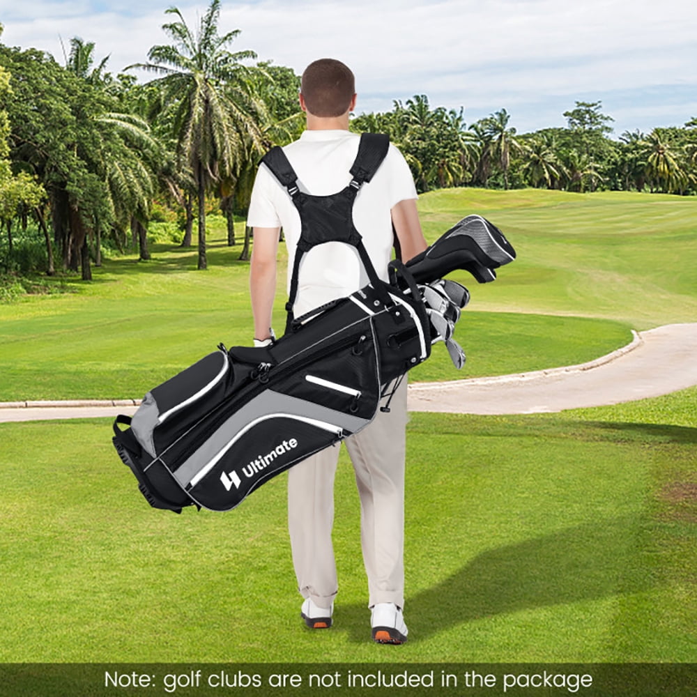Spaco Lightweight Golf Stand Bag, Stand Bag with 14 Way Top Dividers and 6 Pockets, Golf Bags for Men & Women, Gray