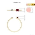 thumbnail image 6 of ANGARA Natural Two-Stone Square Ruby & Pear Diamond Open Ring in 14K Yellow Gold for Women (Size-3mm) | July Birthstone, Birthday, Anniversary, Jewelry Gift for Women | Natural Ruby Ring, 6 of 10
