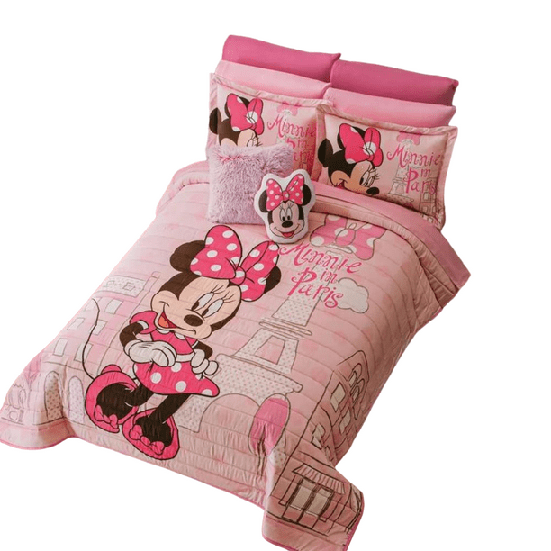 Edredón Individual Concord Neo Minnie In París Rosa 160 x 228 cm