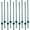 Green 51, variant on Heavy Duty Metal Fence Post 3ft 10 Pack, Steel U-Channel Garden Fence Posts for Wire Fence, Corner Anchor Posts and Gate Support