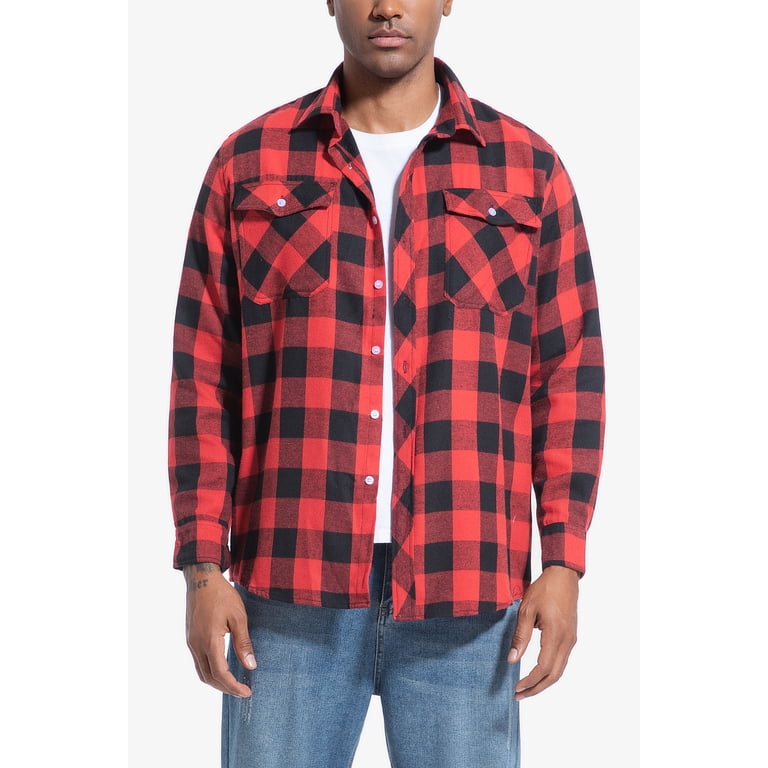 Onimisc Men's Plaid Flannel Shirt photo 3