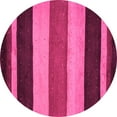 thumbnail image 1 of Ahgly Company Indoor Round Abstract Pink Contemporary Area Rugs, 5' Round, 1 of 4