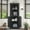 Black, variant on CZBZ Tall Corner Cabinet with Doors, 69.4''H Beige Floor Storage Unit with Adjustable Shelf & Open Display, Space-Saving Corner Shelf for Living Room, Kitchen, Bathroom, Laundry Room