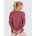 thumbnail image 2 of CRZ YOGA Long Sleeve Workout Shirts for Women Loose Fit-Pima Cotton Yoga Shirts, Casual Fall Tops Shirts, 2 of 5