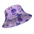thumbnail image 2 of Kll Violet Bucket Hat For Women Men Packable Travel Beach Sun Hat Outdoor Rave Accessories Reflective Fisherman Cap, 2 of 9