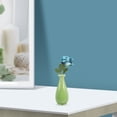 thumbnail image 2 of EeaseMX Jarrón pequeño de cerámica, florero creativo de escritorio, botella simple con forma de bala para decoración del hogar y la oficina (verde), 2 of 7