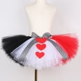 thumbnail image 4 of Falda de tul de reina roja para niña, disfraz de reina de corazones para fiesta de Halloween, minifaldas de tul mullidas para niñas, conjunto de tutú para bebé, 4 of 5