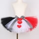 thumbnail image 4 of Falda de tul de reina roja para niña, disfraz de reina de corazones para fiesta de Halloween, minifaldas de tul mullidas para niñas, conjunto de tutú para bebé, 4 of 5