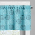 thumbnail image 3 of Ambesonne Coastal Valance Pack of 2, Maritime Seashells, 54"X12", Pale Azure Blue White, 3 of 5