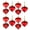 Red, variant on Oalirro 12pcs Heart-Shaped Decorations for Valentine's Day & Christmas - Plastic Heart Ornaments with Glossy & Shiny Surfaces, for Home/Party Decoration, Romantic Gift