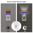 thumbnail image 3 of Fuzoiu Colorful Glitter Rainbow Print Dusk to Dawn LED Night Light with Light Sensor, Energy-Efficient Touch-Safe Night Lamp for Home, Office, and Kids' Rooms-US, 3 of 7