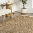 nuLOOM Raleigh Hand Woven Wool Area Rug, 5' x 8', Natural