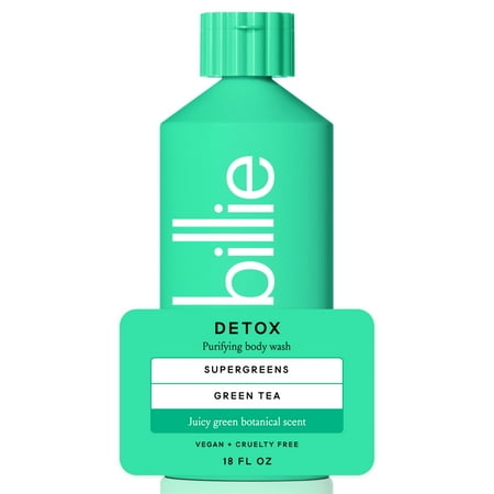 Billie Detox Purifying Womens Body Wash, 18 fl oz, Juicy Green Botanical Scent, Vegan, Cruelty Free