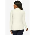 thumbnail image 2 of Jessica London Women's Plus Size Ribbed Cotton Turtleneck Sweater, 2 of 5