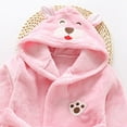 thumbnail image 5 of Hessimy Girls Fleece Hooded Robes, Warm Printed Bath Robe For Kids Soft Fuzzy Bathrobe For Gifts Fall Winter Toddler Pajamas Sleepwear (Pink,5-6 Years), 5 of 6